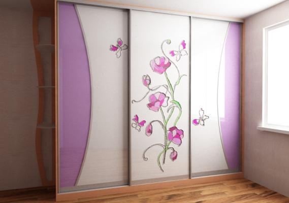 Шкаф купе с фьюзингом юез опаски можно разместить в детской