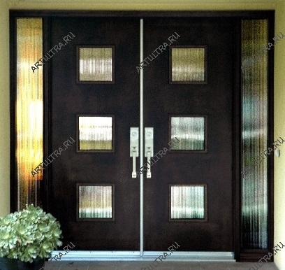 Элитная дверь с фактурным стеклом