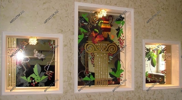 Витраж для ниши в гостиной