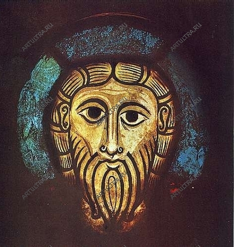 Один из старейших витражей для окна - Голова Христа из Вейссембургского аббатства в Эльзасе