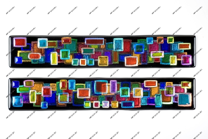 Мозаичная панель в технике фьюзинг
