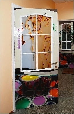 Печать оригинального рисунка на двери