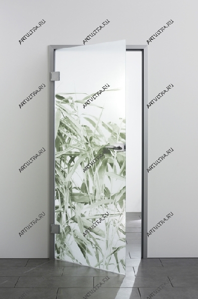 Примеры трафаретной печати на стекле двери3