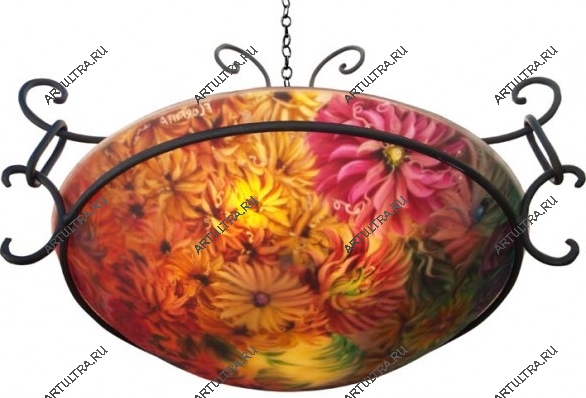 Люстра из витражей фьюзинг