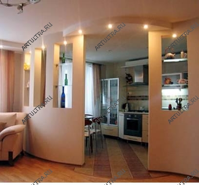 Типы витражных перегородок для кухни.