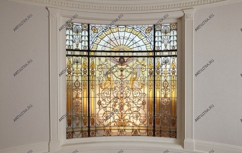 Декоративная перегородка из стекла - удачное решение для демонстрации статуса организации средствами интерьерного дизайна