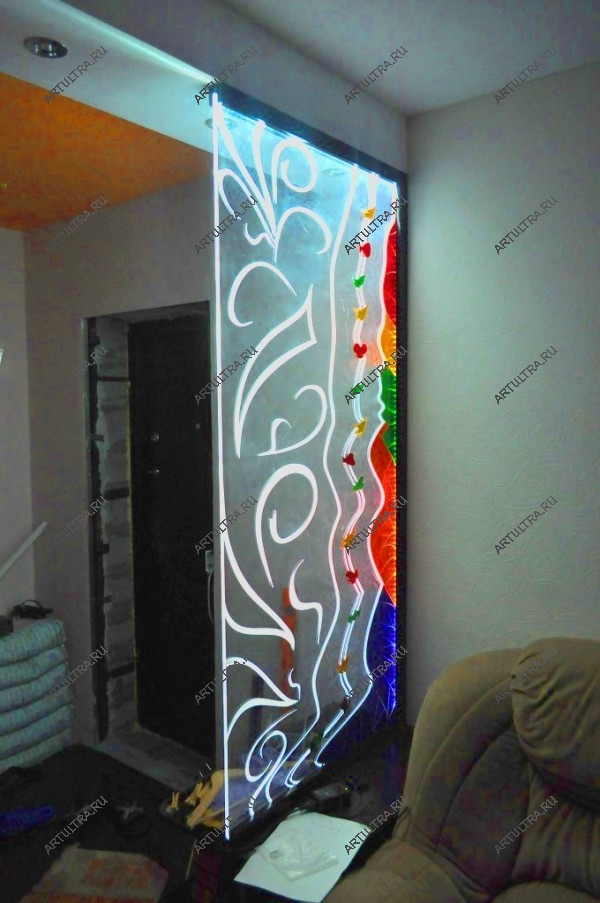 Типы декоративных стеклянных перегородок.