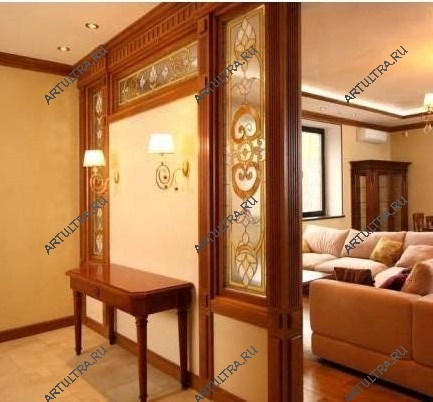 Типы декоративных стеклянных перегородок.