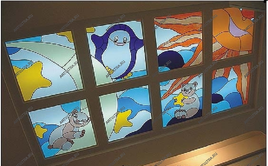 витражный потолок в детской комнате