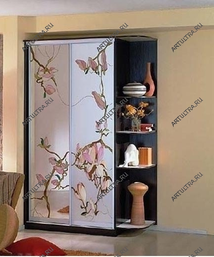 Шкаф купе с пескоструем не требует особого ухода: достаточно использовать мягкую губку со средством для мытья стекол