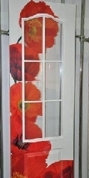 Печать на двери - маки